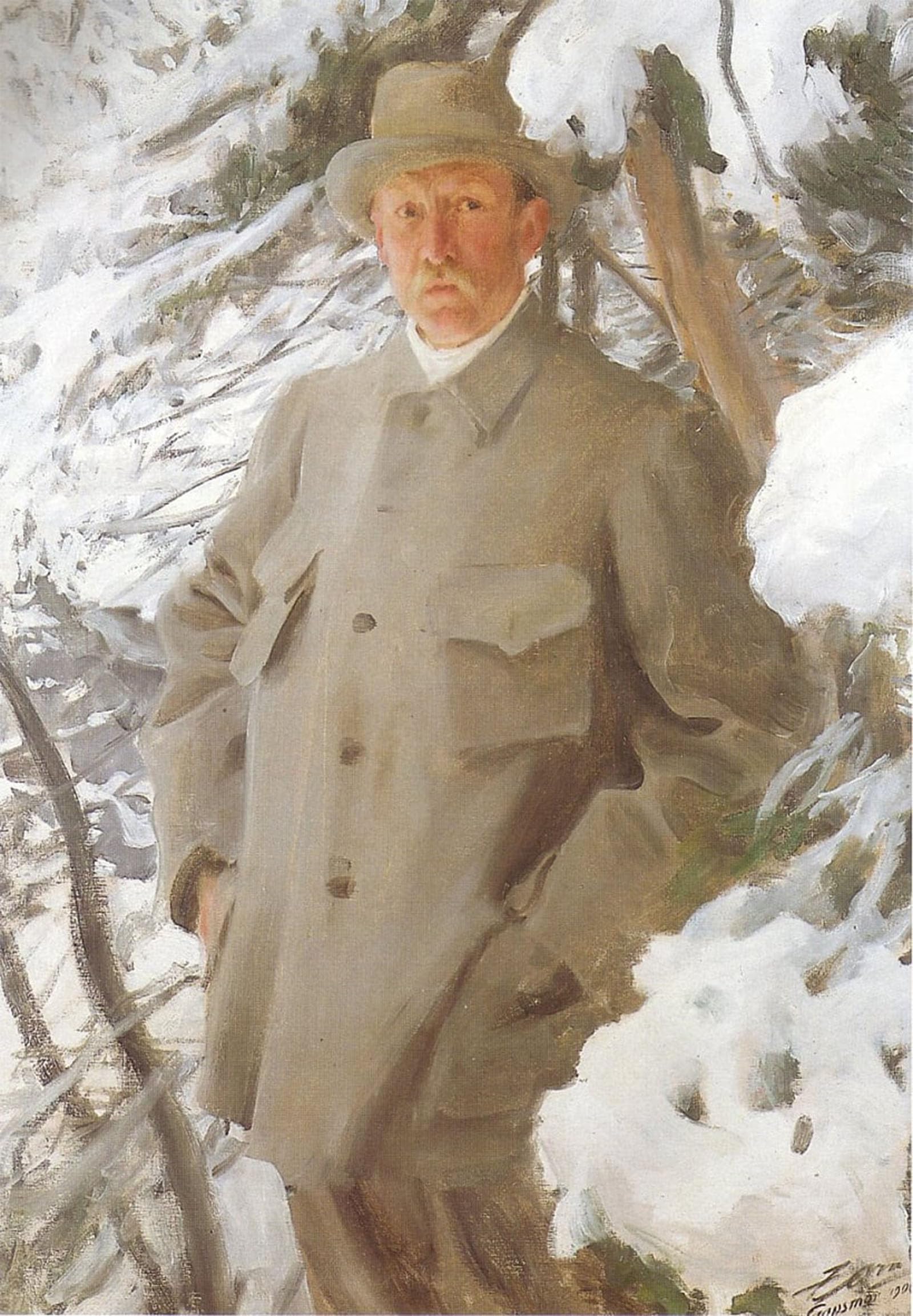 SERENDIPITP Retro Picture Poster Wall Art Pictures Painting Bruno Liljefors by Anders Leonard Zorn Wall Art Canvas Print for Wall Decor 60x90cm