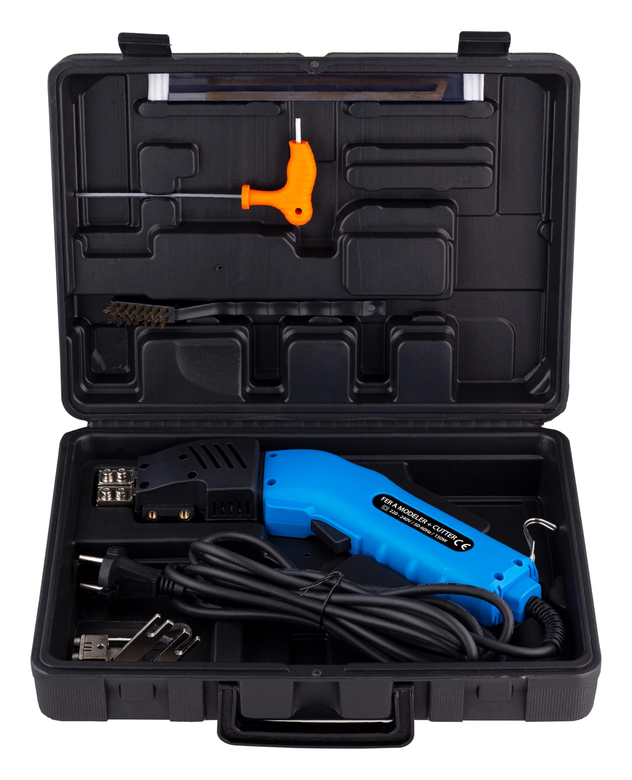 Fer à modeler les dalles + cutter électrique NOYON & THIEBAULT | Pour la pose de plancher chauffant sec en panneaux XPS | Montée en température rapide jusqu’à 600 °C | Accessoires inclus