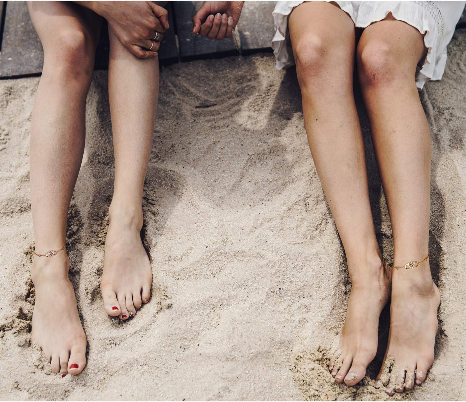 BlingGem Anklets for Women 925 Sterling Silver Infinity Hear Ankle Bracelet Cubic Zirconia Rose Gold Summer Beach Stylish Foot Chain Summer Vacation Jewelry Gift for Mom Women - Image 6