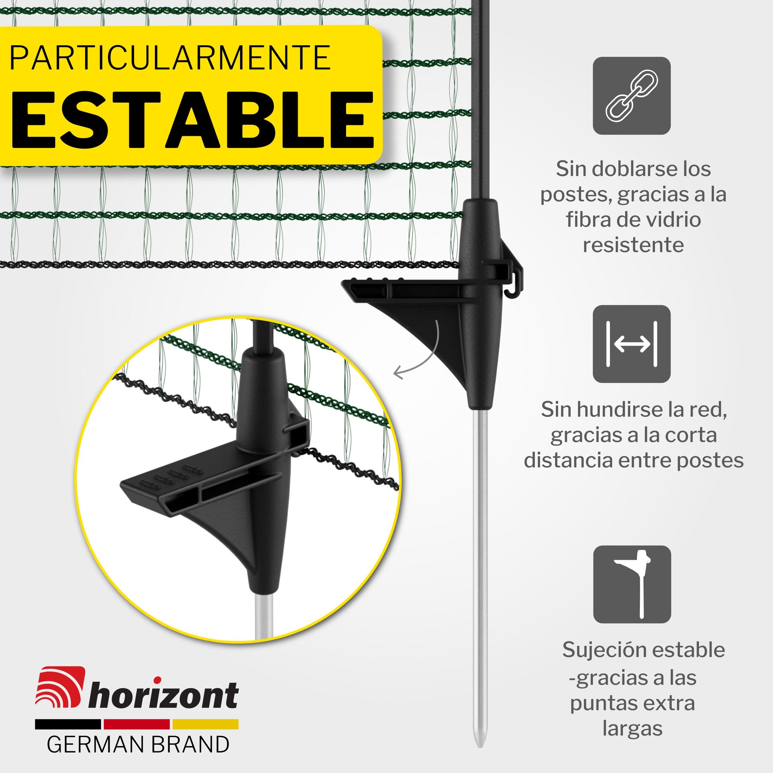 horizont Valla de límite FIX, valla móvil de 25 m de largo, 120 cm de alto, ideal para mascotas grandes, valla para perros, camping, red de jardín, incluye 15 estacas, valla de barrera, valla de