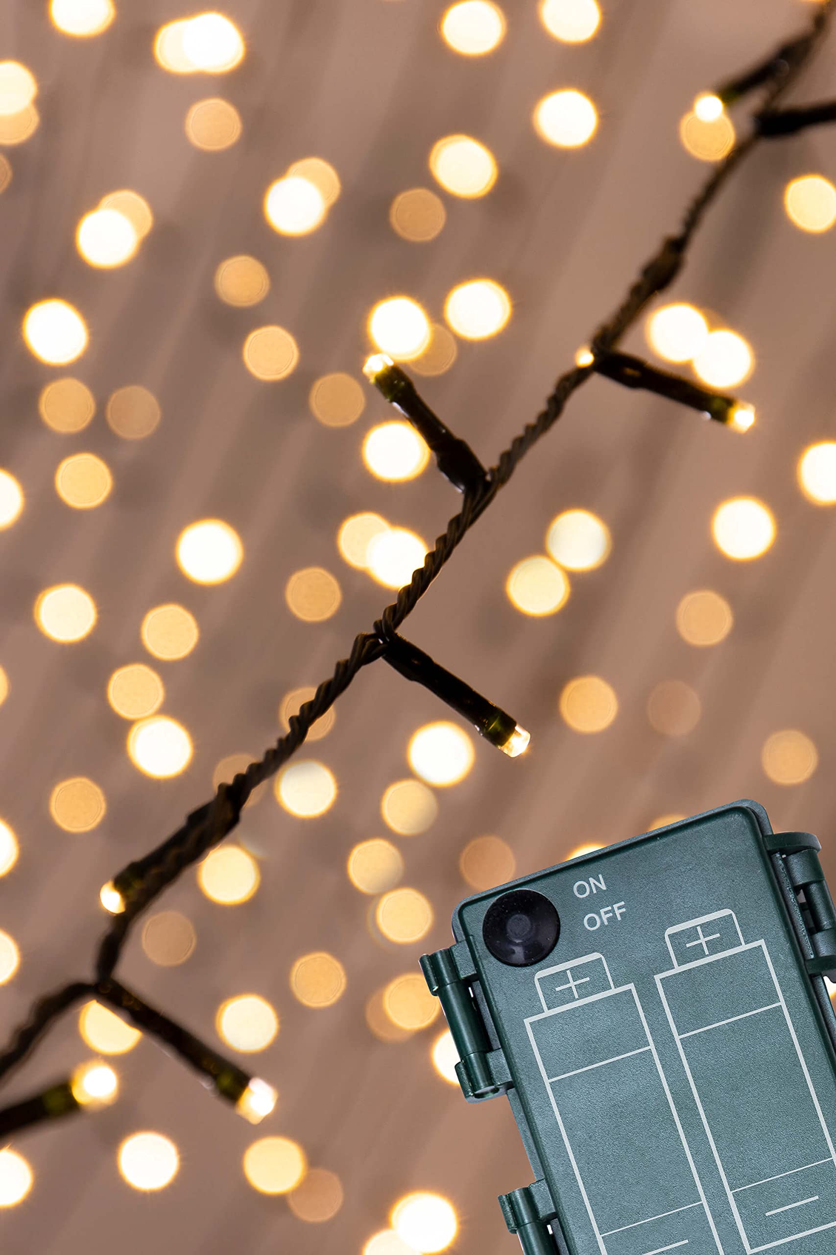 Christmas Tree World Warm White/300 Leds | Battery-Powered 400 Led Multifunction Lights |