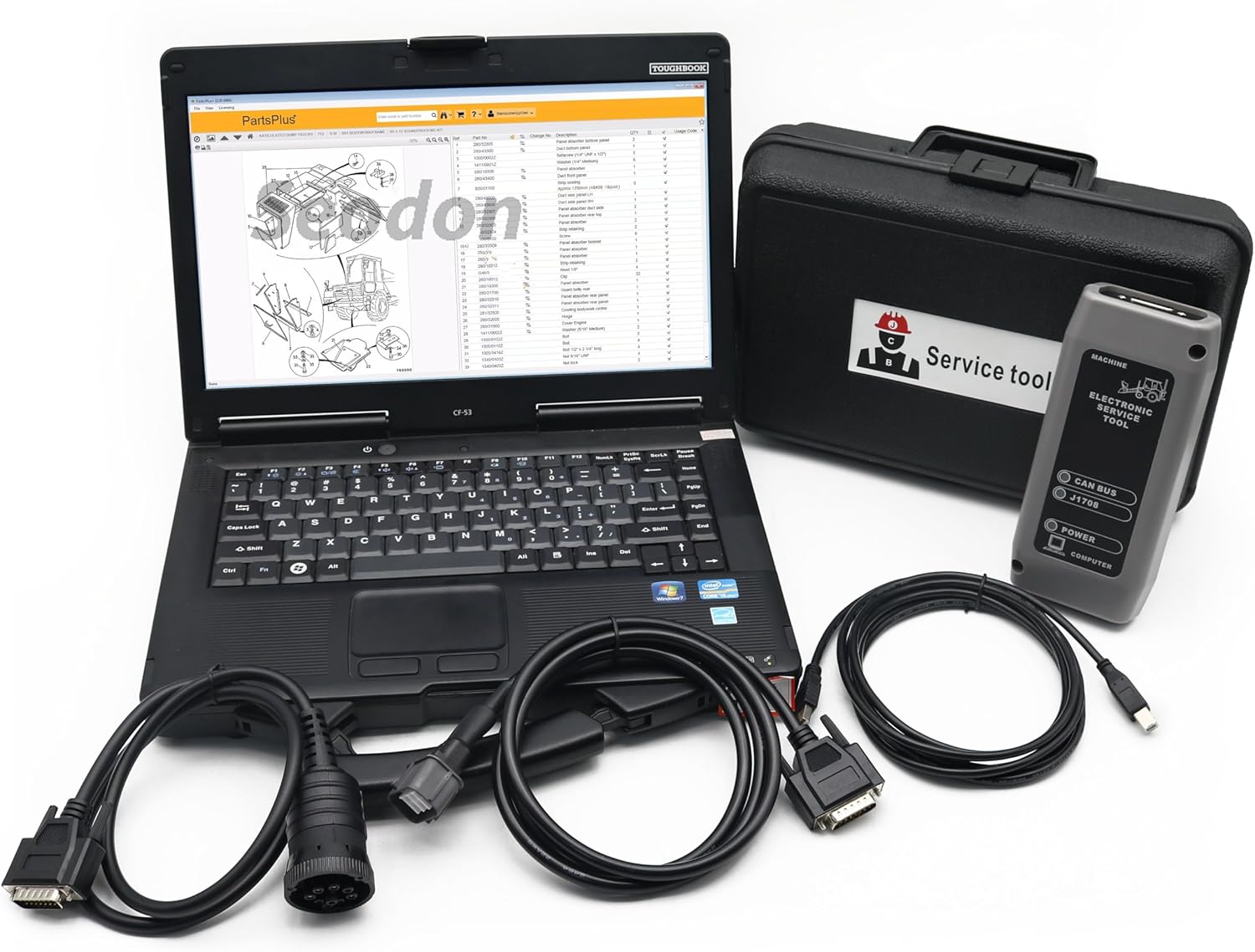 72826500 for JCB Diagnostic Tool Service Master Diagnostic Electronic Agricultural Construction Excavato V24.1.3 Version JCB Servicemaster+Service Parts (with Laptop(CF54) JCB Servicemaster)