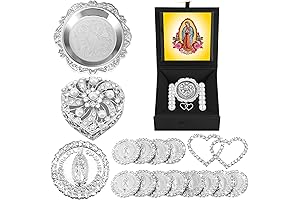 30 Piece Silver Heart Shaped Coin Set with Storage Box