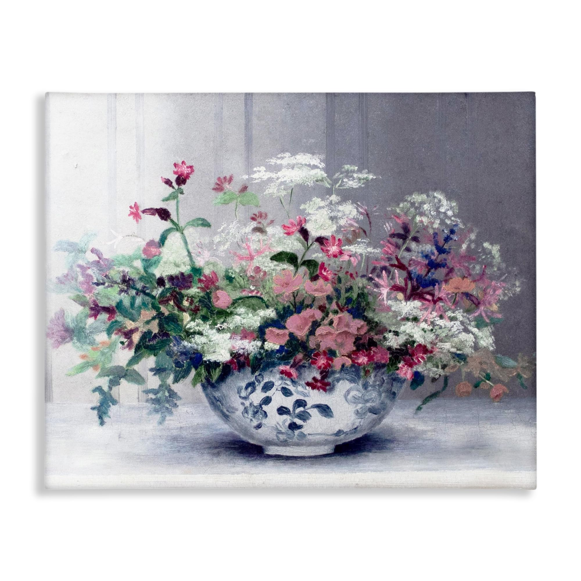 'Painterly Elegant Blooms Vase'| Canvas Art