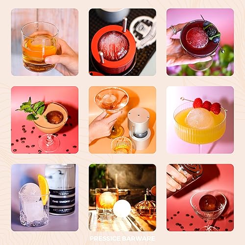 Miniatura 6 de Prensa de bolas de hielo  Haz sin esfuerzo bolas de hielo gigantes de 2.3 pulgadas  Incluye prensa de hielo de aluminio de grado aeronáutico y molde