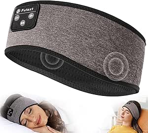 Sleep-Headphones-Bluetooth-Sleeping-Headband - Sleeping Headphones for Side Sleeper, Elastic Music Band Cozy ASMR Wireless Eye Mask Valentines Day Gifts for Her Him Wife Husband Women Men asin的图片