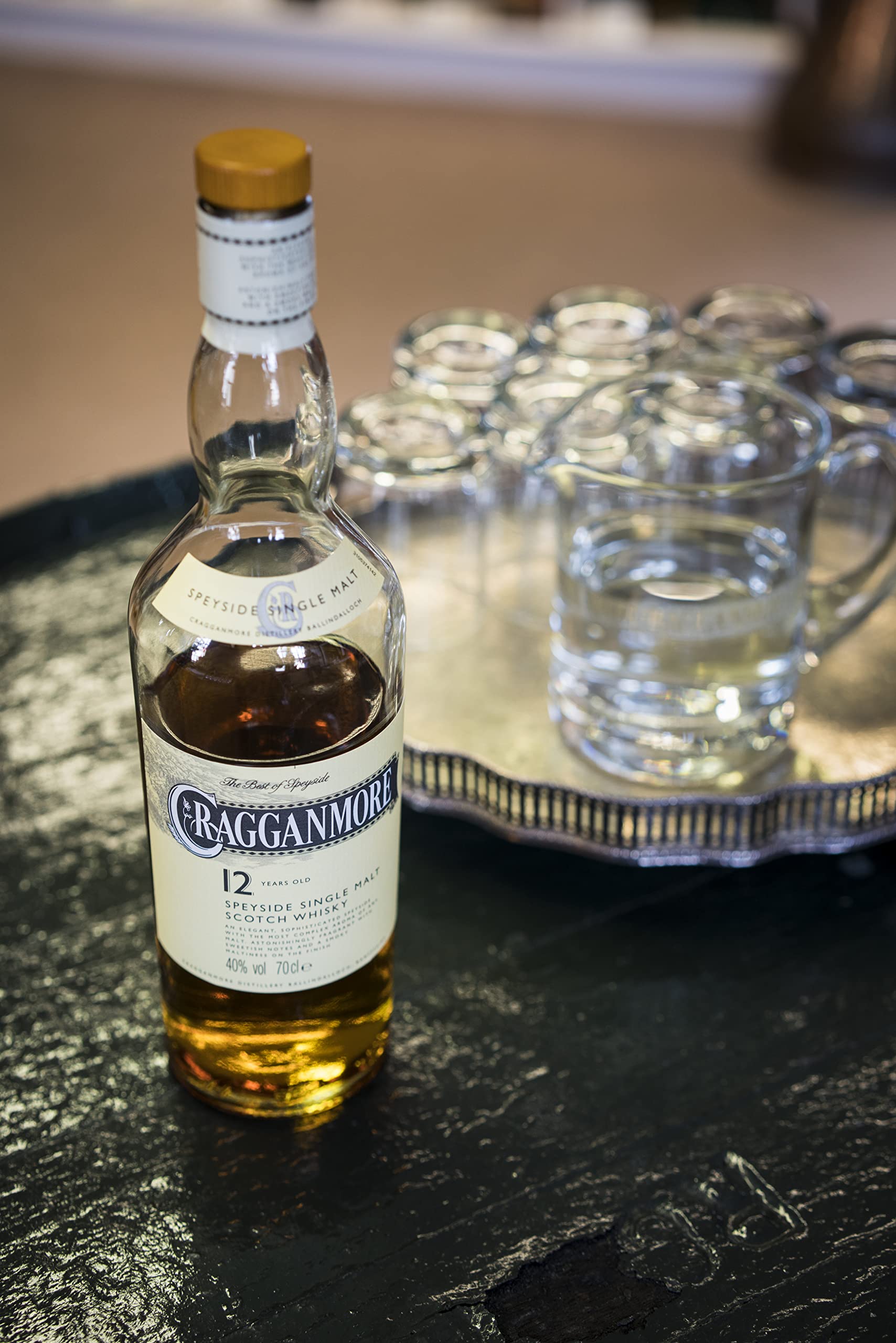 Cragganmore 12 Jahre, Single Malt Scotch Whisky, Aromatischer Single Malt, Handverlesen aus der Speyside, 40% Vol, 700ml Einzelflasche