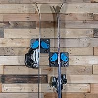 Vista 8 de Gravity Grabber - Estantería de pared definitiva para esquís y tablas de snowboard Almacenamiento seguro y antideslizante Se adapta a cualquier