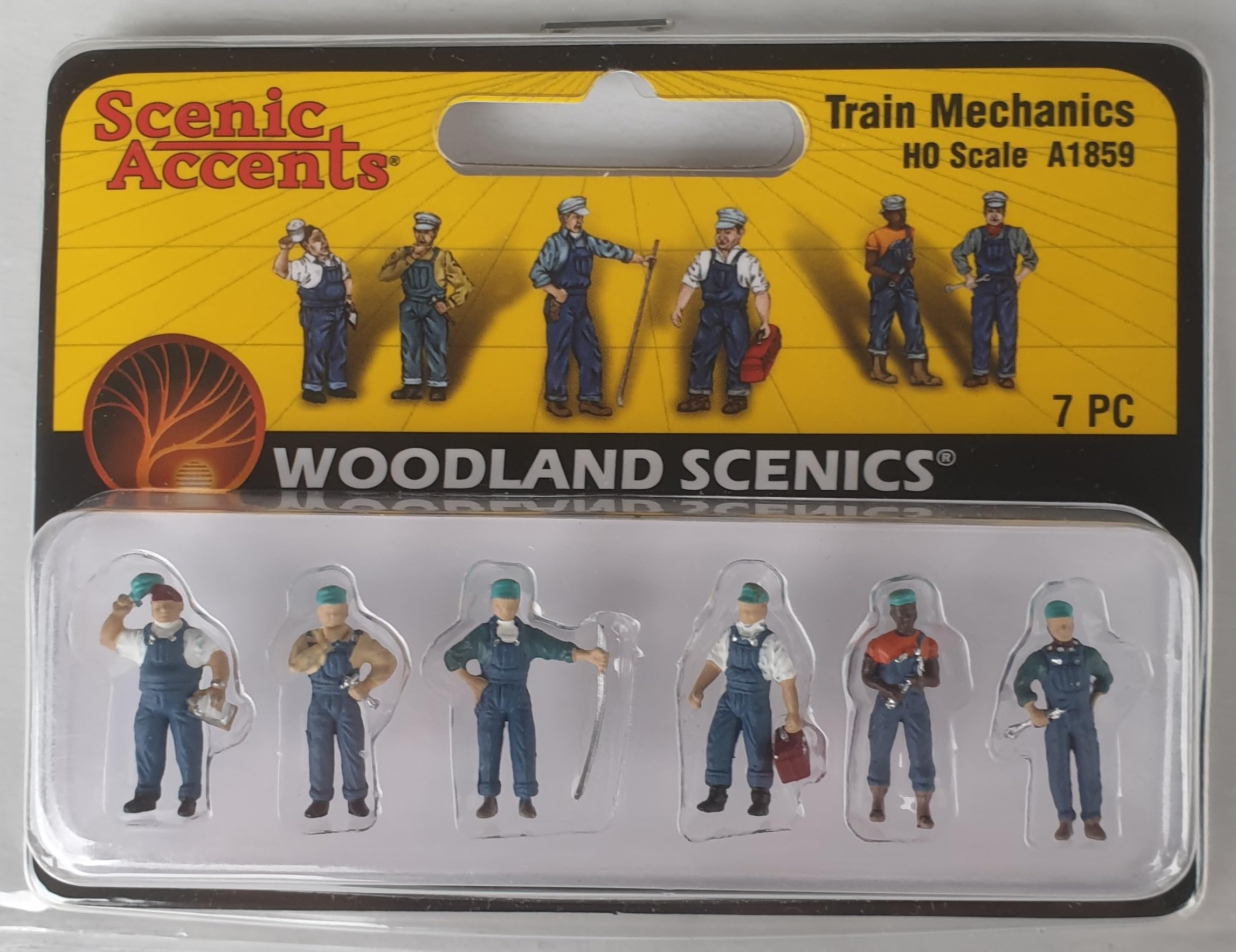 Woodland Scenics A1859 6 Train Mechanics Standing Figures H0 HO 1:87 Model Railway Figures