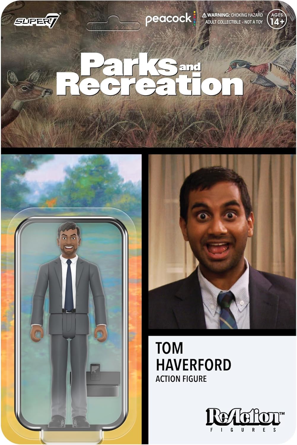 Super7 Parks and Recreation Tom Haverford - 3.75" Parks and Rec Action Figure with Accessory Classic TV Show Collectibles and Pop Culture Toys