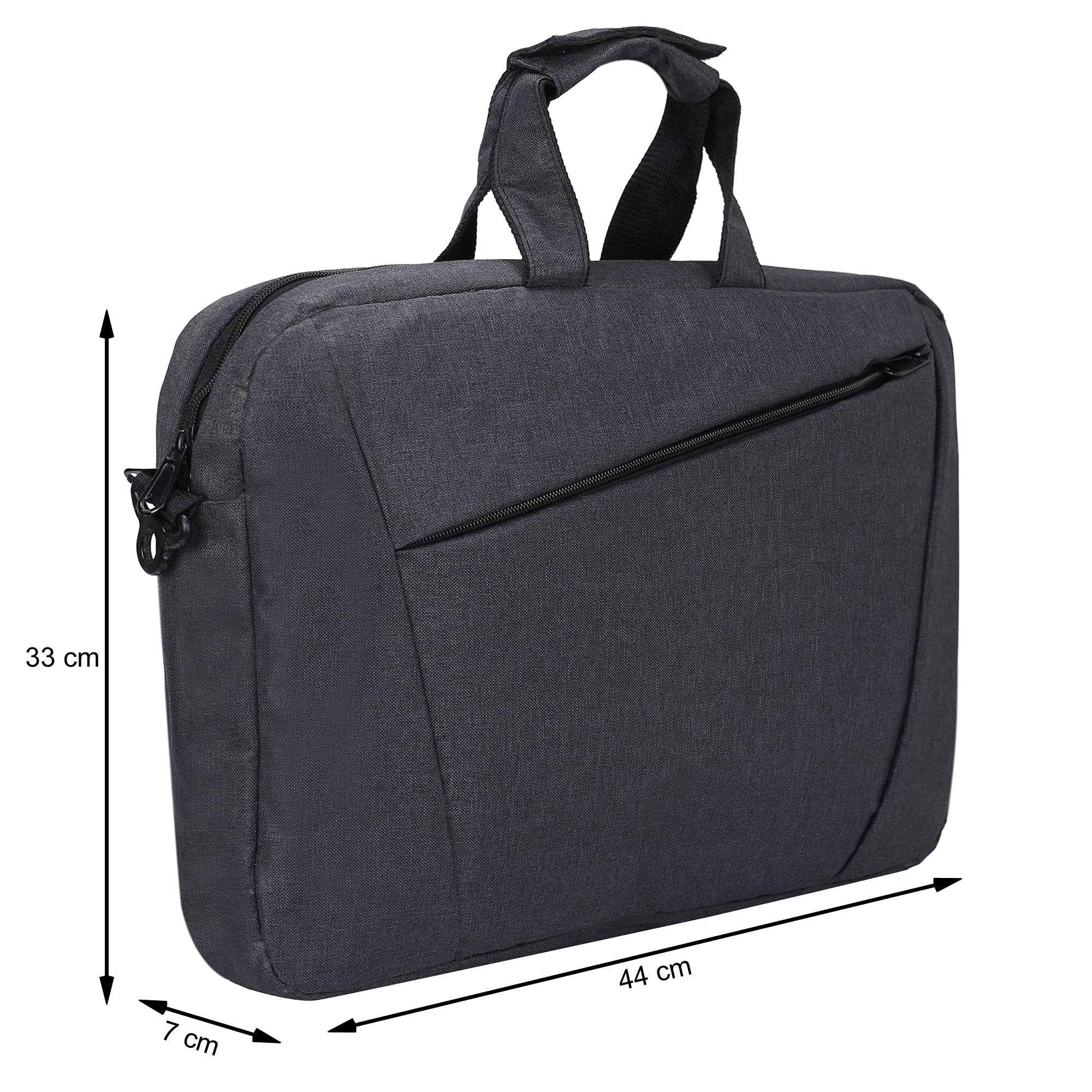ABBASI Cross Office Laptop Bag Briefcase/Notebook/MacBook Business 15.6 Inch Messenger Sling College Bag Water Resistant Laptop Bag Tablet Business Carrying Handbag for Women and Men (Black) 2
