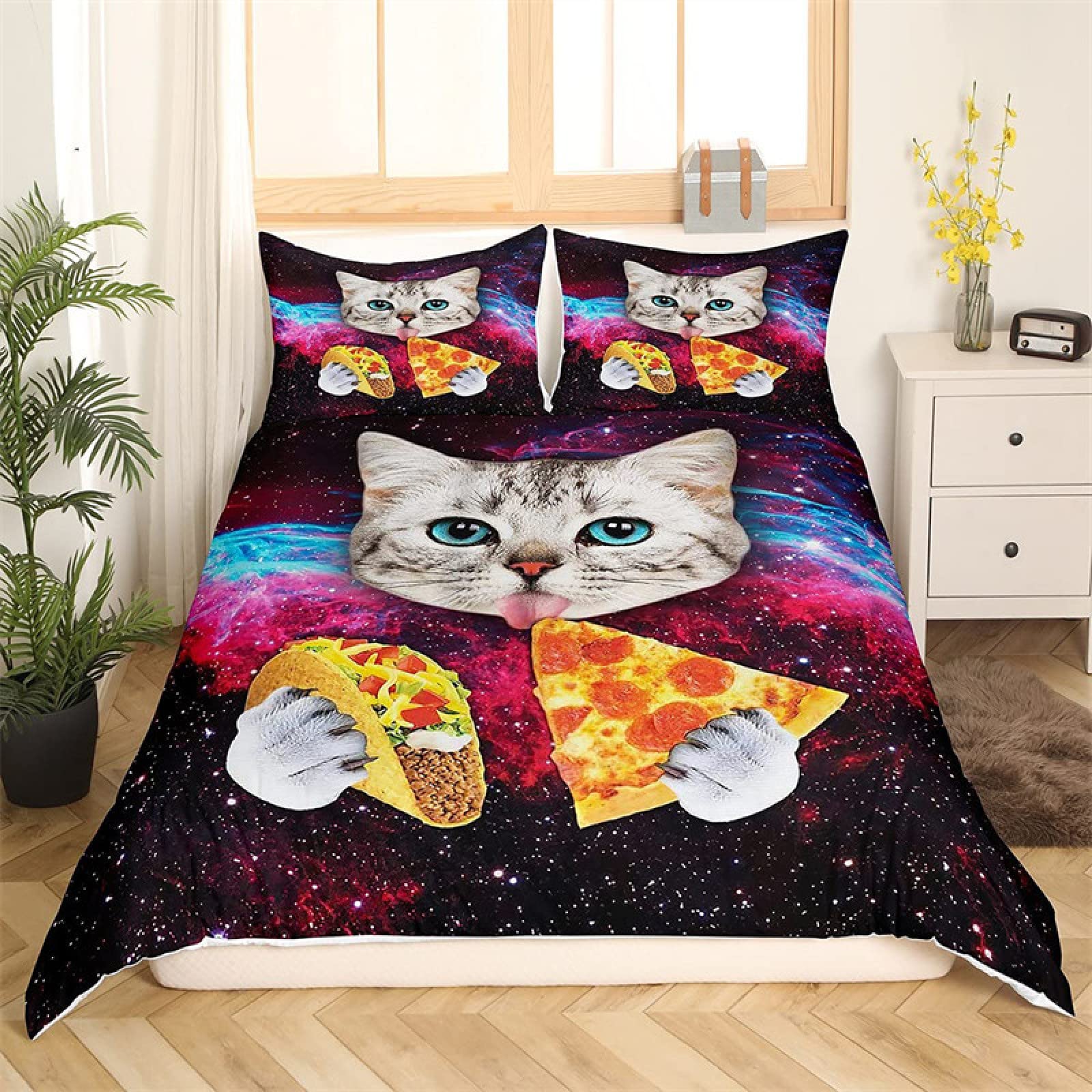 Housse de couette 140x200 microfibre douce 110g/㎡ à fermeture éclair