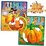 90shine 2PCS Thanksgiving Crafts for Kids Sticker 