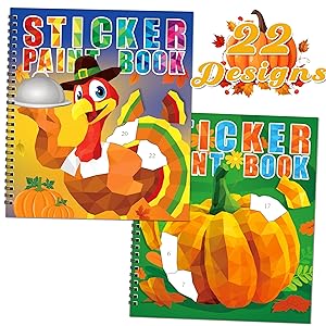 90shine 2PCS Thanksgiving Crafts for Kids Sticker 