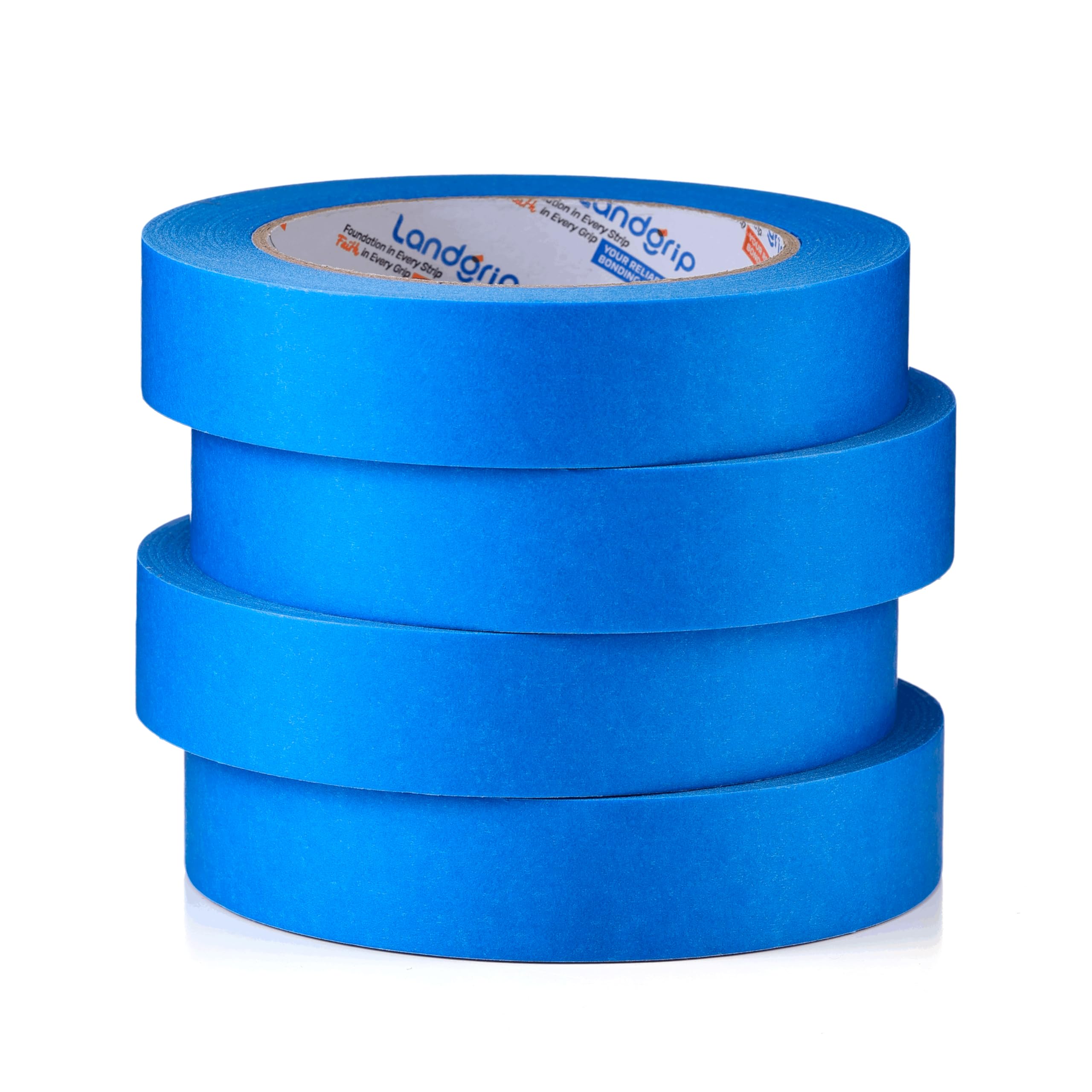 Blaues Malerkrepp 24mm x 55m (4 Rollen, 220m Gesamt) Profi Abdeckband Klebeband für Scharfe Kanten, Lackierarbeiten, Renovierung, 21 Tagen rückstandsloser Entfernung – Ideal für Sprühlack, Maler