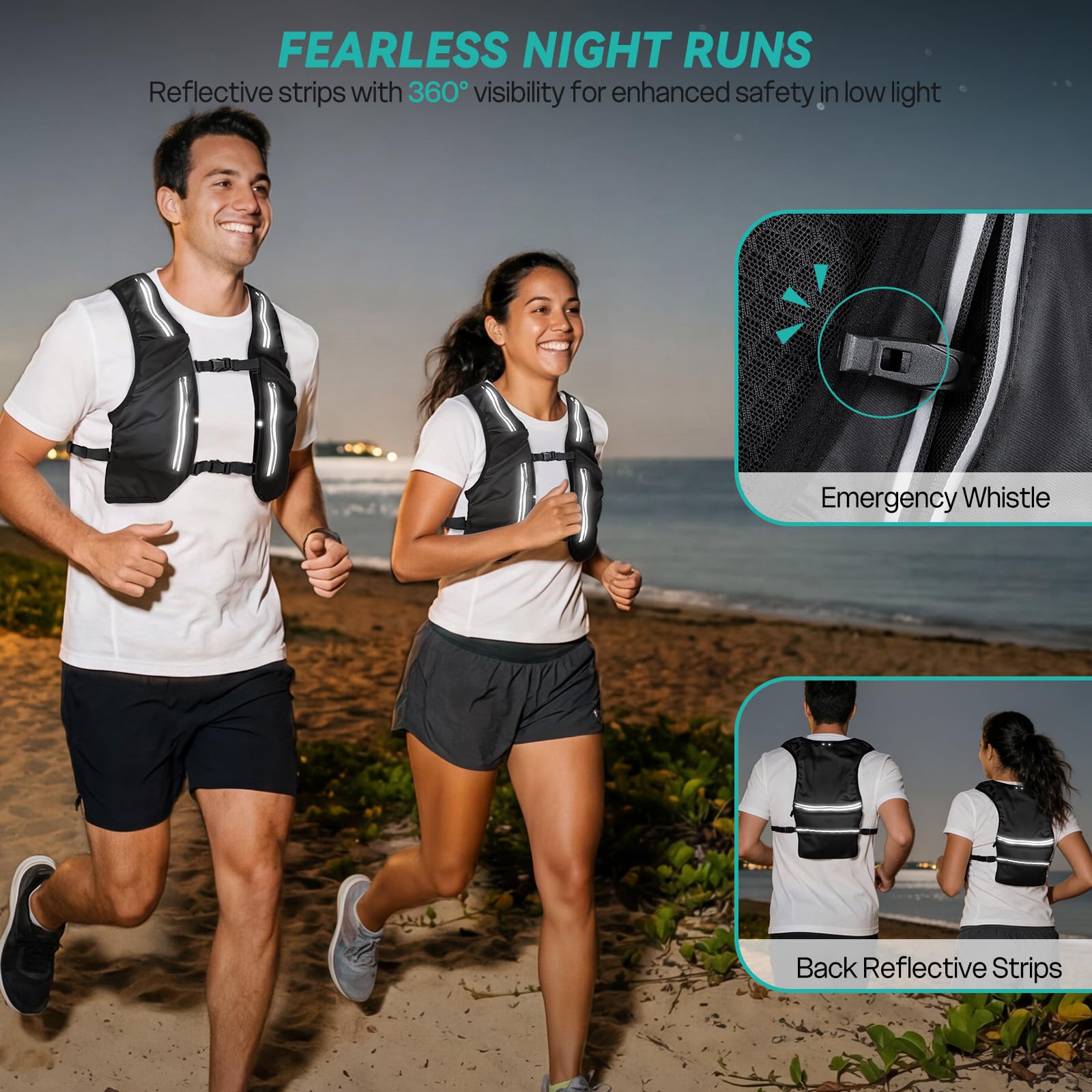 Nextyu Gilet Running Uomo Donna, Zaino Idratazione Trail Running Leggero con Borraccia Morbida 500ml & Cinghie Pettorali Regolabili per Corsa Maratona Escursionismo MTB Ciclismo