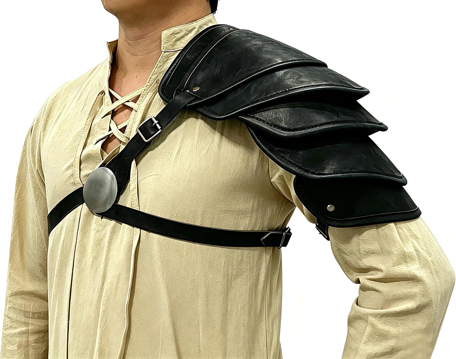 Medieval Chest Armor Viking Leather Breastplate Adjustable Armor for Men and Women for LARP Halloween Cosplay Party