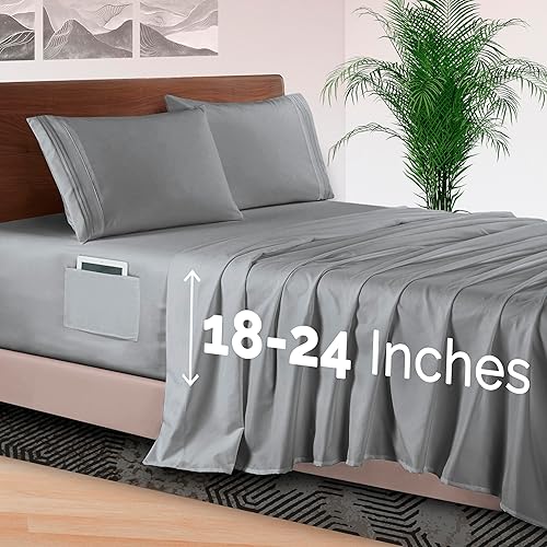 Vista 296 de Elegant Comfort - Juego de sábanas de 3 piezas de lujo de 1500 hilos, calidad egipcia, Microfibra, Blanco, Completo