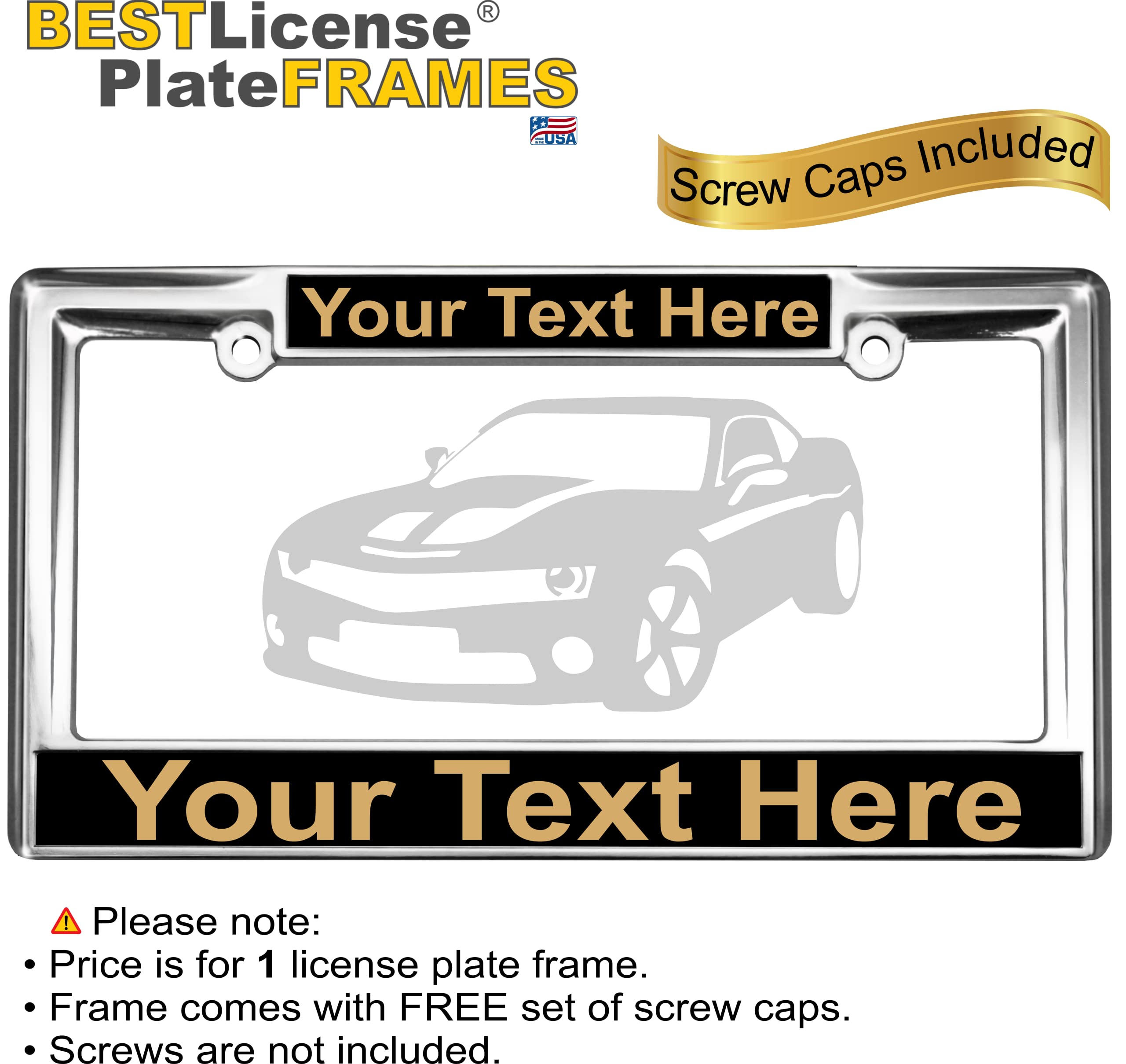 Custom Personalized Heavy Duty Chrome Metal Car License Plate Frame with Free c - Picture 102 of 132