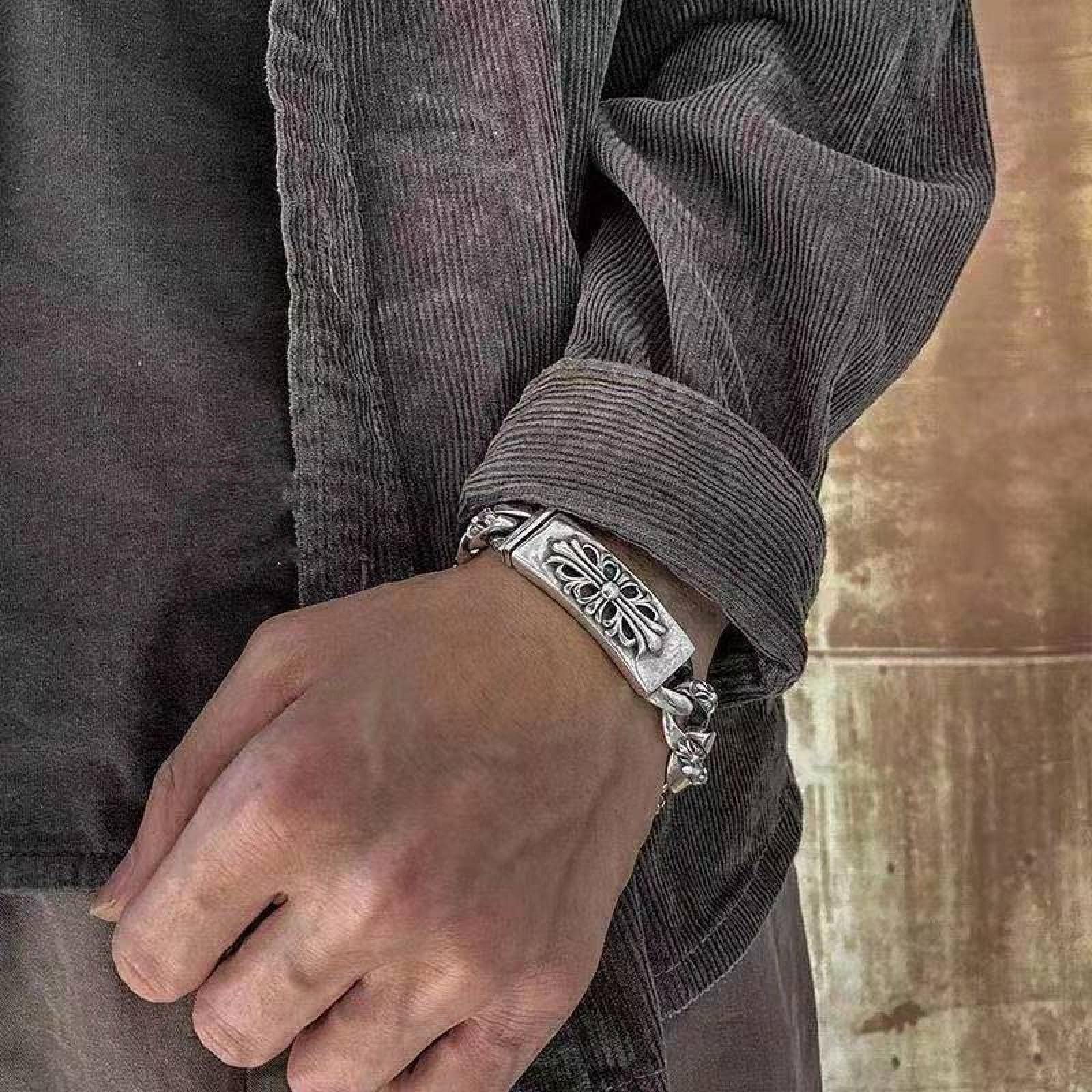 フローラルクロス シルバー ブレスレット Amazon.co.jp: フローラル クロス ブレスレット シルバー 925