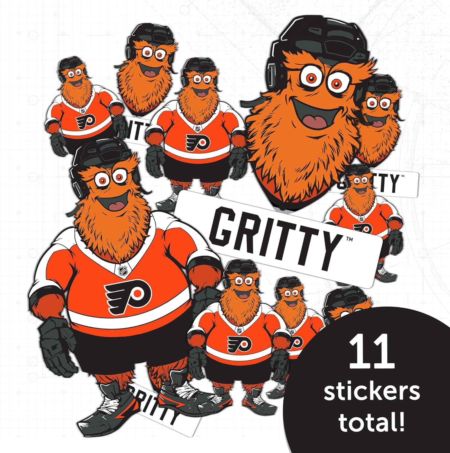 Desert Cactus Philadelphia Flyers Sticker Philly Team Gritty Mascot NHL Team National Hockey League Vinyl Decal Laptop Water Bottle Car Scrapbook (Type 1 Mascot) - Image 4