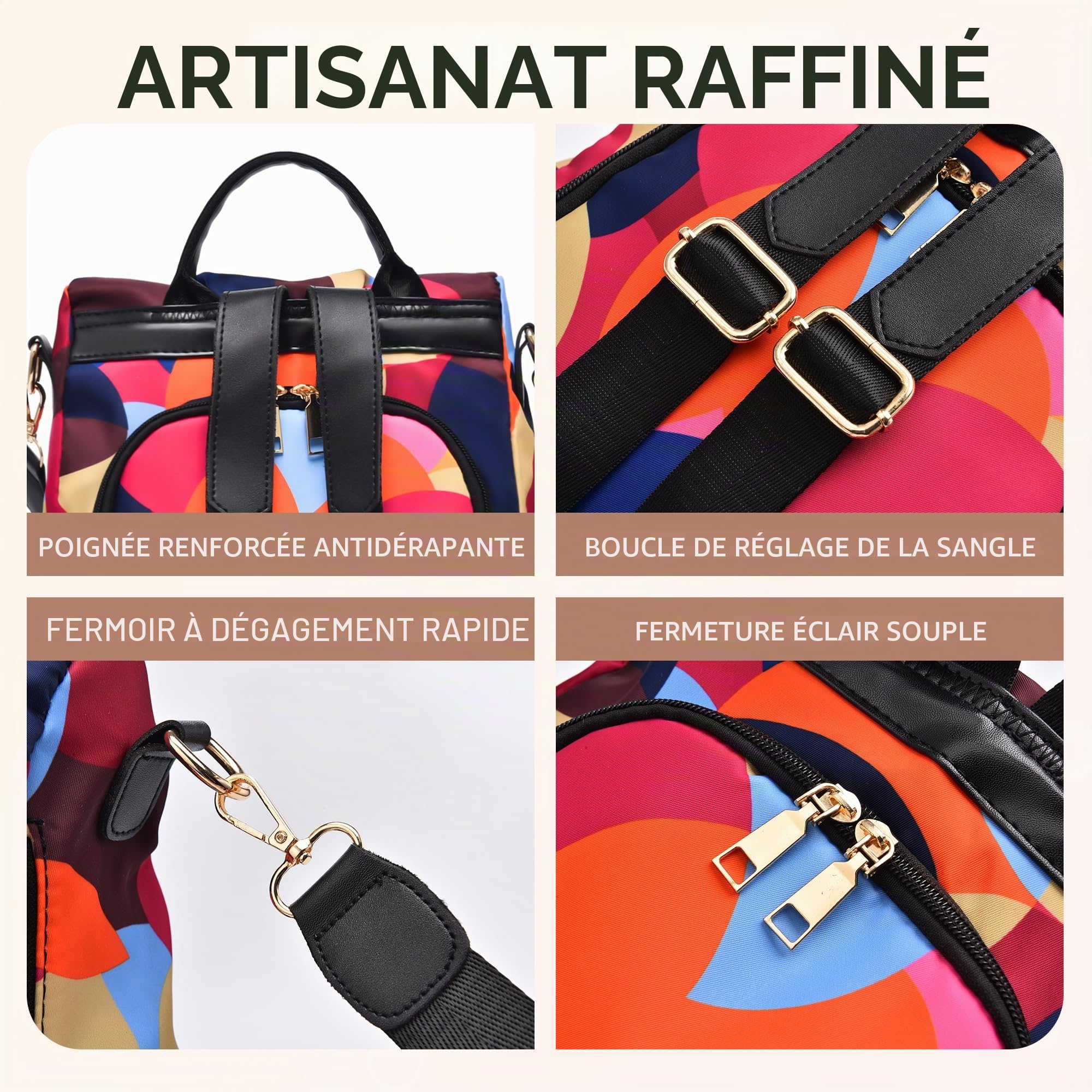 shepretty Sac à Dos Femme Sac de Voyage Sacs d'école 2026