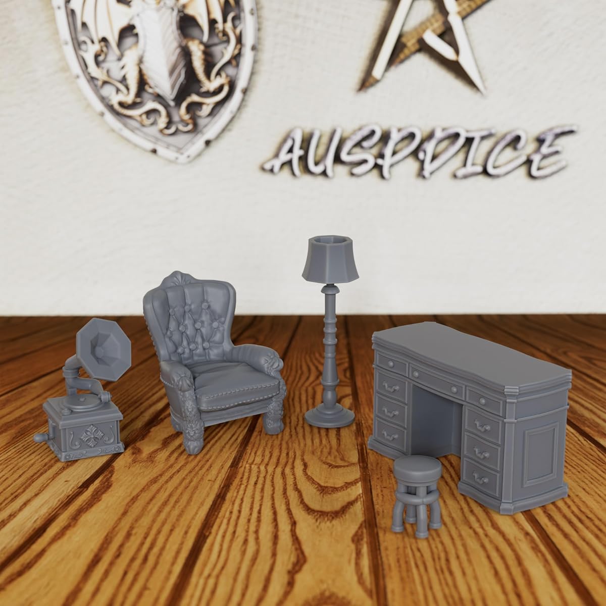 Tables and Chairs Set Unpainted Miniatures, DND Minis for Dungeons and Dragons, Fantasy Tabletop RPG Game Props,TTRPG Role Playing Accessory, Ideal for DMS & Interior Encounters-AS745
