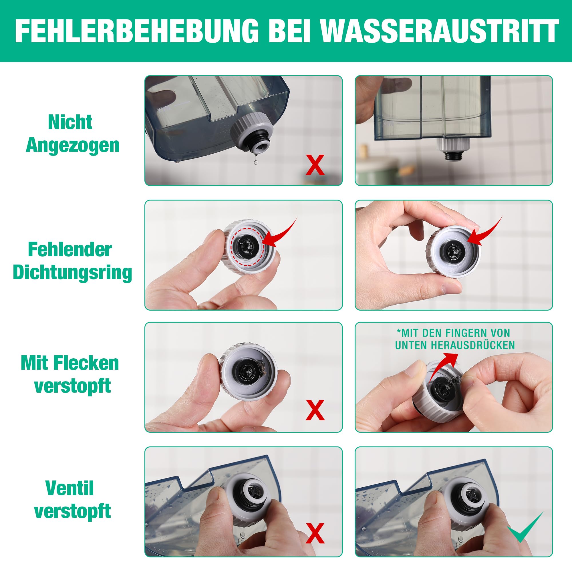 HAUSHOF Waschsauger Teppichreiniger, StainZapper Fleckenreiniger für Teppich mit Reinigungsmittel, Sofa, Vorleger, Polster, Treppen, Auto, 28,5cm X 15cm X 26,5cm, 400W, Weiß/Grau
