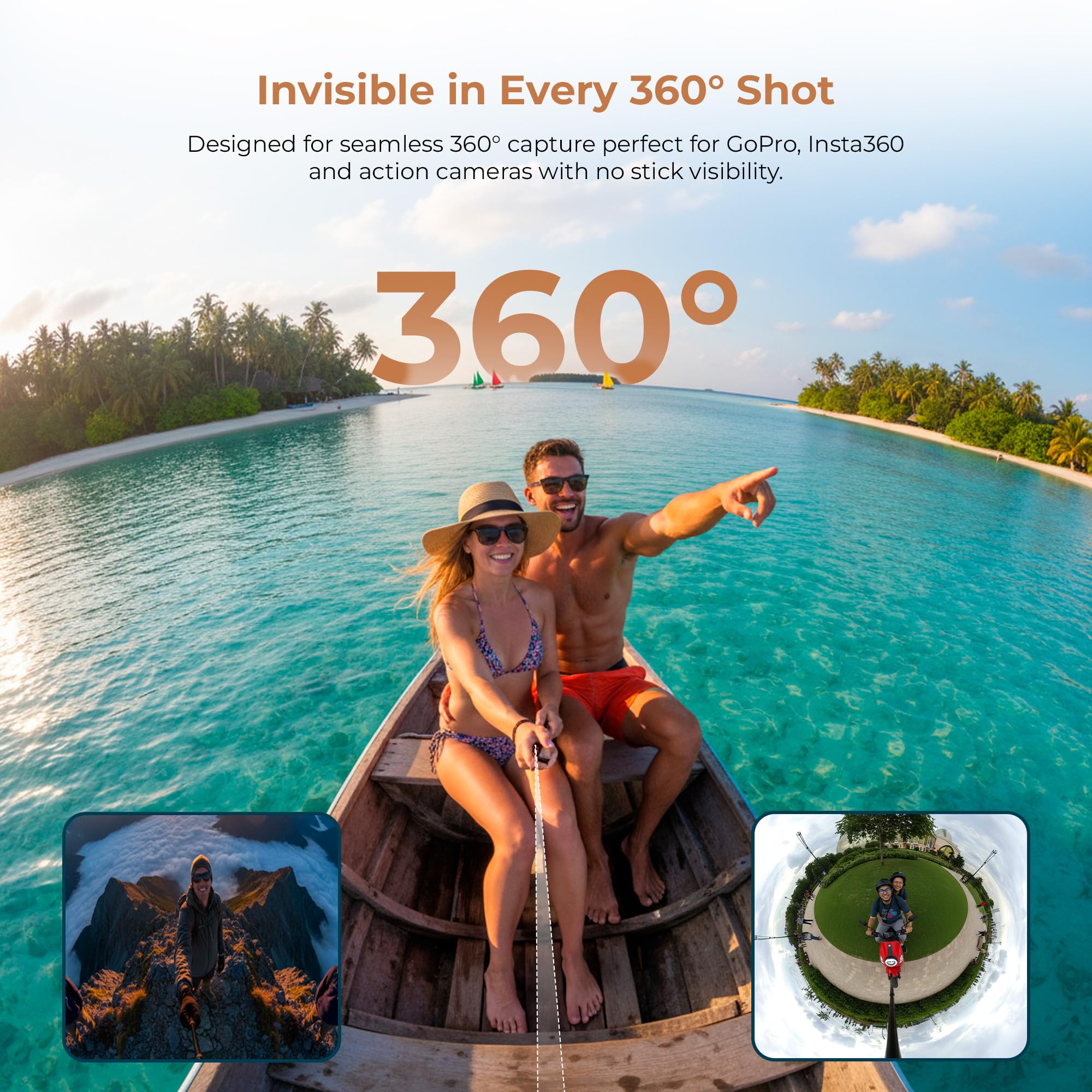 Digitek (DTR 650 is) Aluminum Alloy 2 Meter Invisible Stick for GoPro Hero 11/10/9/8/7/6/5, Insta360 One X2/X3/X4/RS/Go 2, DJI Action 2/3 Cameras 2