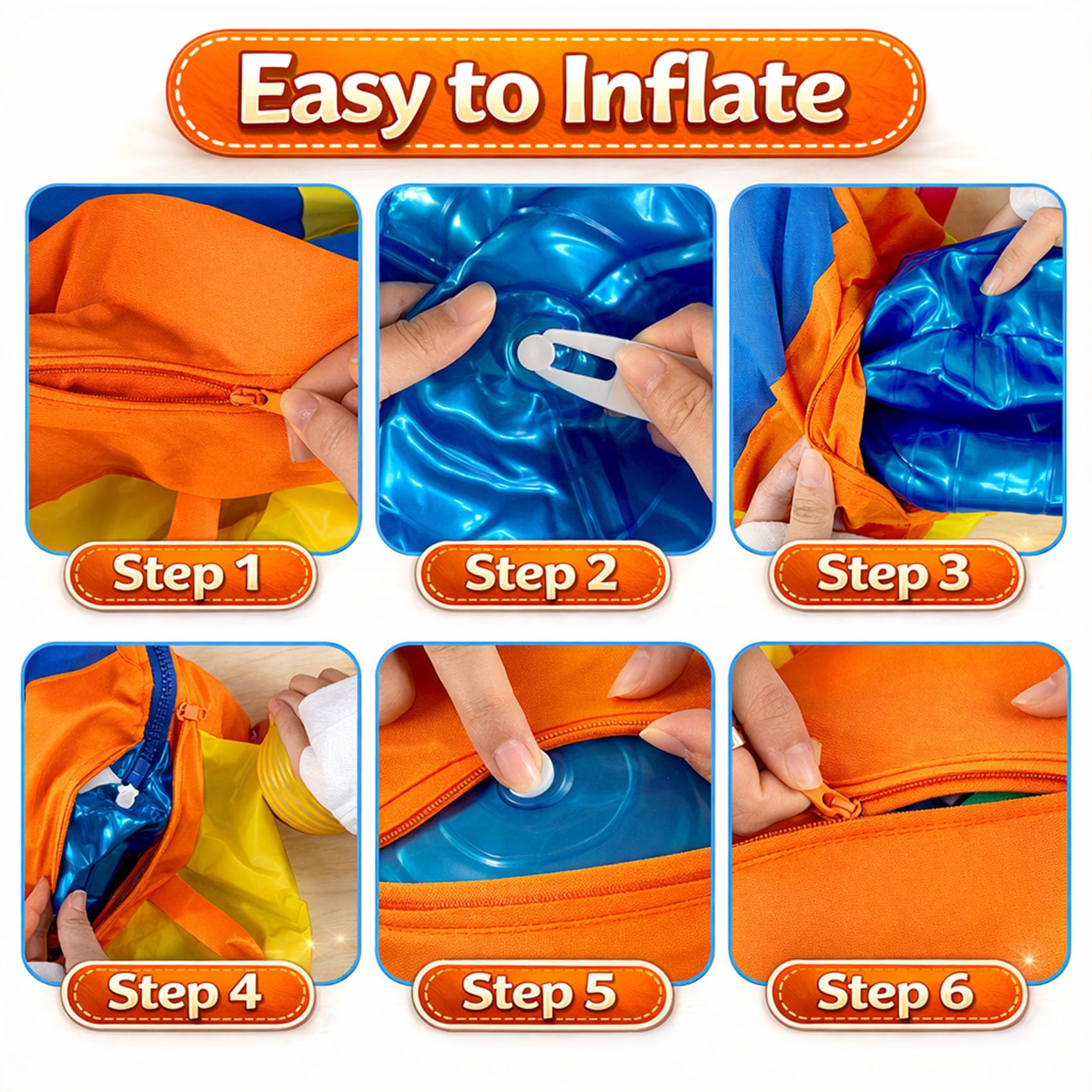 Herding Balls for Dogs, Calming Jumbo Ball for Dogs, 10 18 22 Inch Giant Inflatable Dog Ball with Reinforced Handles Cover & Pump, Durable Tear Resistant Toy for Training Exercise Play (55 cm/21.65in)