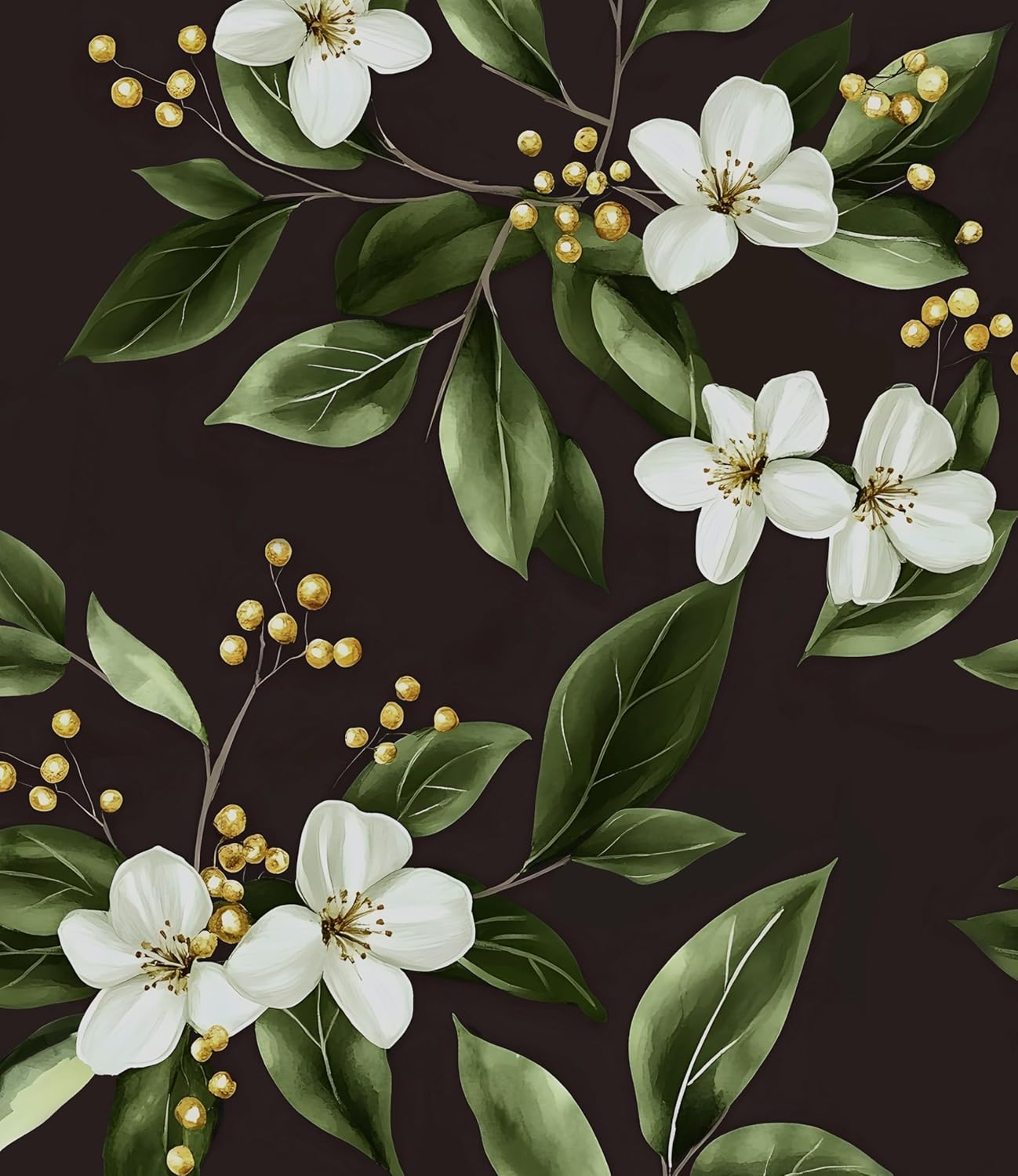 Dark Green Wallpaper Peel and Stick, Black Botanical Floral Contact Paper, Vintage Leaf Wall Paper Self Adhesive Removable Waterproof for Bathroom Bedroom Shelf Cabinet Drawer Table 17.5" x 118"
