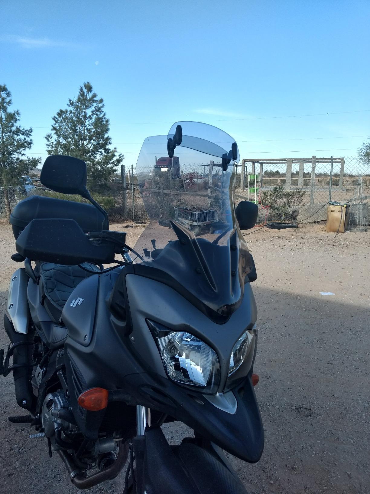 Puig Touring Screen installed on a Suzuki DL650 motorcycle