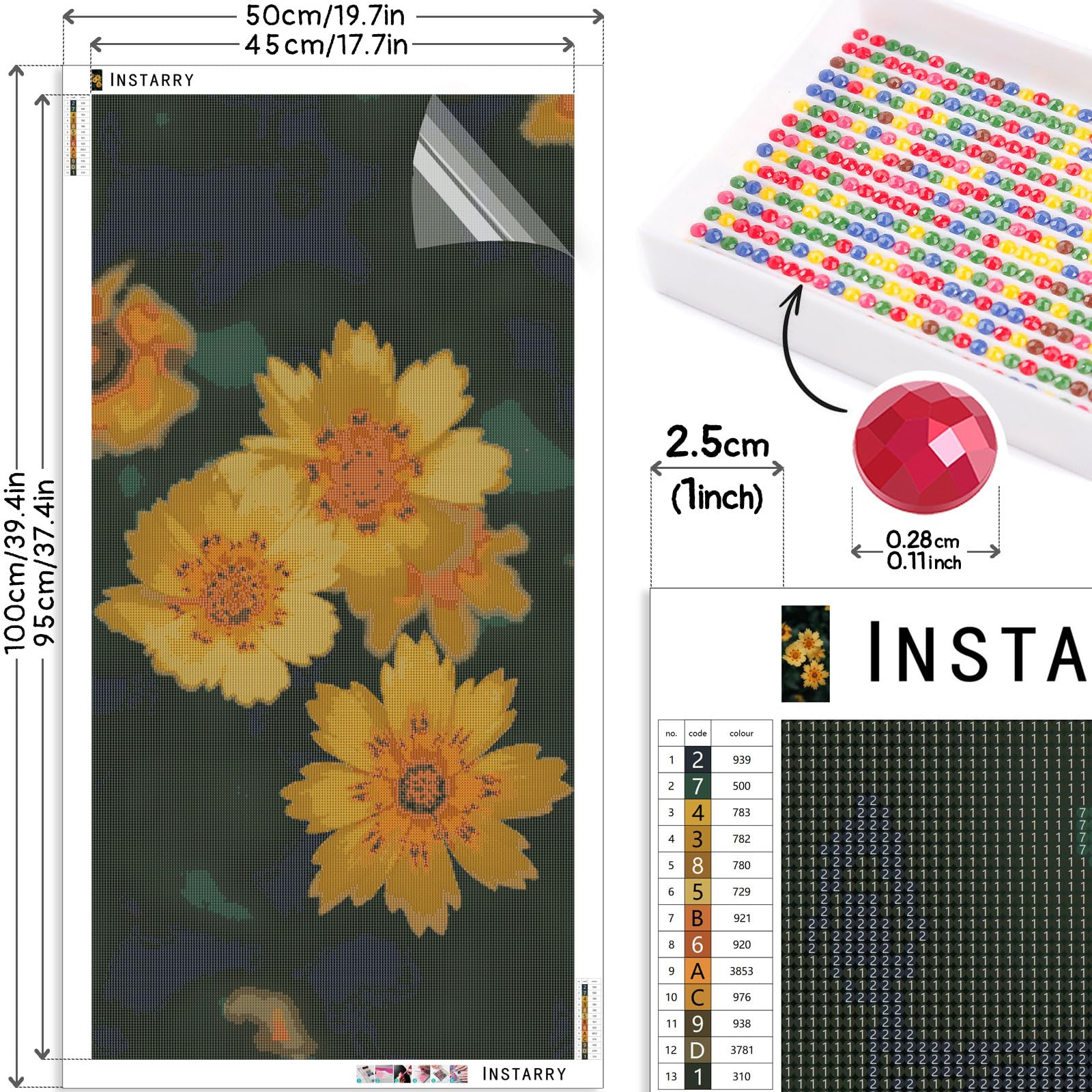 Instarry 5D Diamond Painting Kit Completo Insenatura Della