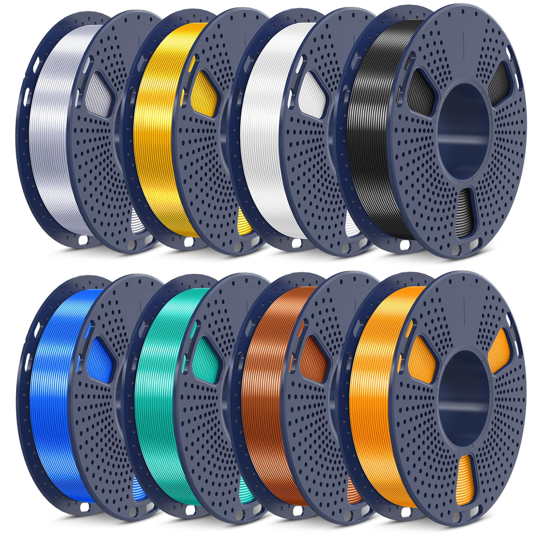 SUNLU PLA+ Silk Filament 8 Spool Bundle