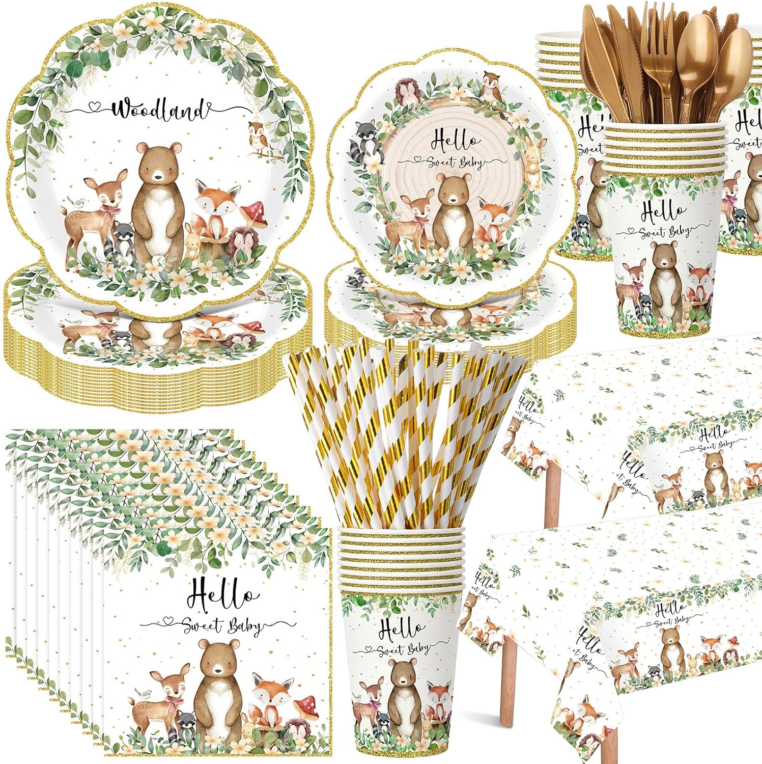 452 Pcs Pink Snowflake Party Supplies Serves 50, Pink Snowflake Paper Plates Napkins Cups Tablecloth Cutlery Straws for Christmas Winter, Baby Shower Wonderland Birthday Party Decorations