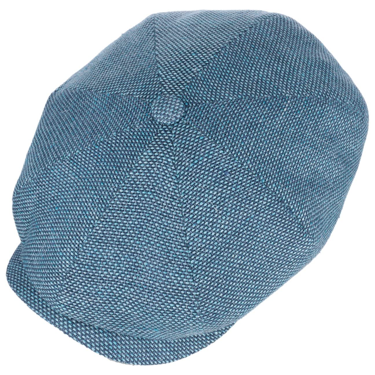 Stetson Hatteras Ellington Flatcap Melierte Mütze Klassische Schiebermütze Wide-Fit Style Made in EU Damen Herren Ganzjährig