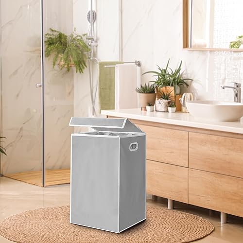 Miniatura 6 de Cesto sencillo para la ropa sucia con tapa.