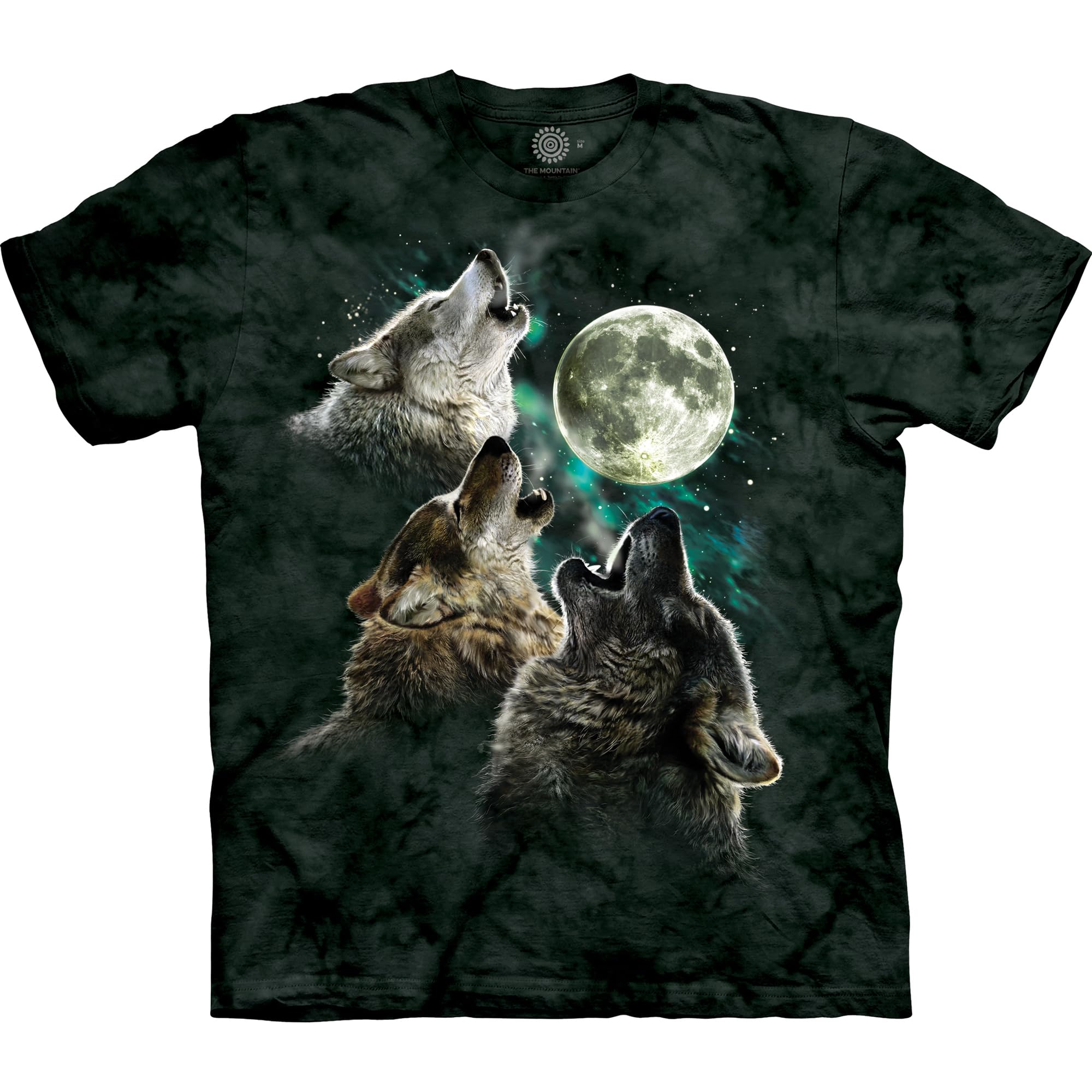 The Mountain Men's Three Wolf Moon Short Sleeve Tee - Black - XXXL