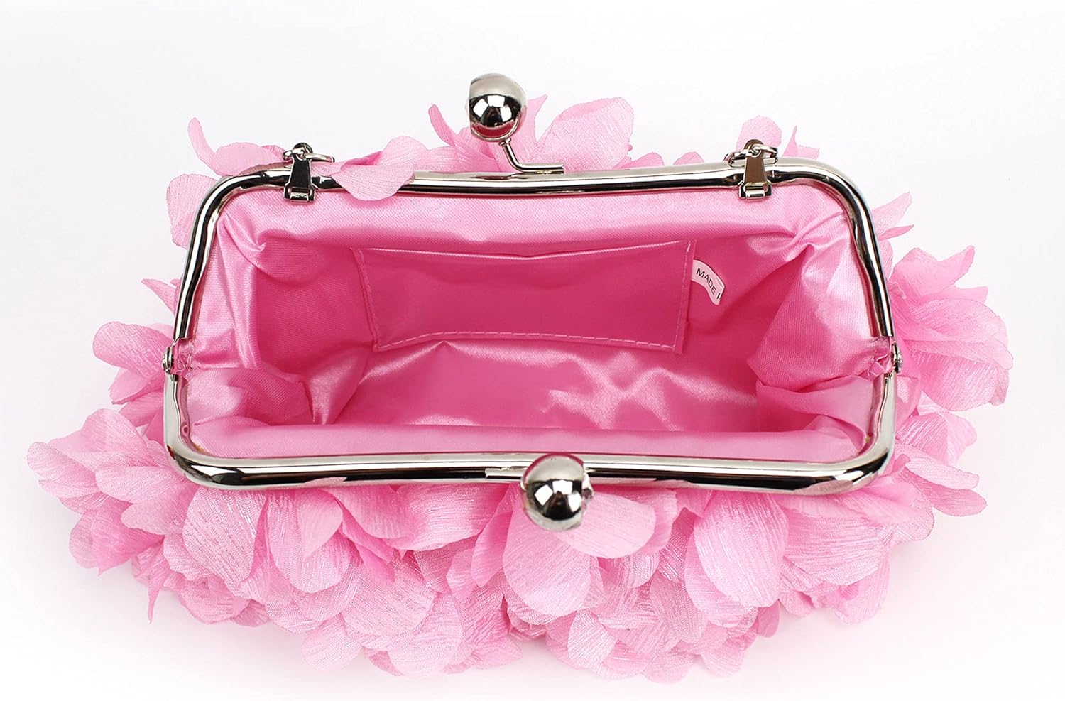 Flowers Evening Clutch Purse Kiss Lock Wedding Party Bag Chain Crossbody Shoulder Purse