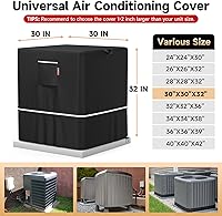 Vista 25 de LXKCKJ Air Conditioner Cover for Outside Units - 420D Heavy-Duty Waterproof Winter AC Cover, All-Weather Protection for HVAC Condenser Units, Fits