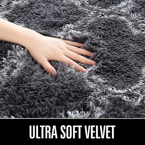 Miniatura 6 de LOCHAS - Alfombra de lujo para interior, moderna, de felpa, esponjosa, extrasuave y cómoda, geométrica marroquí, para dormitorio, sala de estar