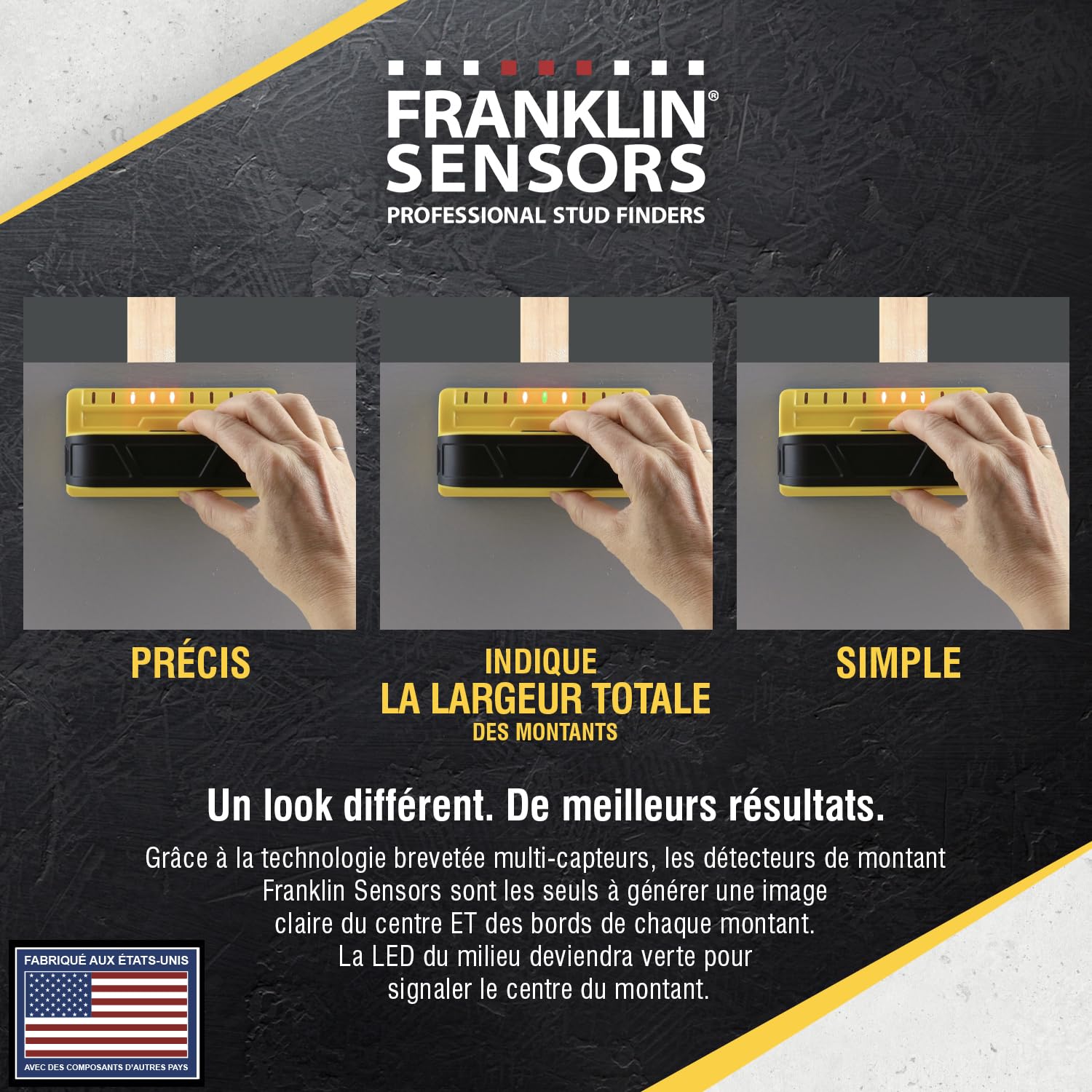 Franklin Sensors ProSensor M90 Détecteur de montants professionnel 9 capteurs