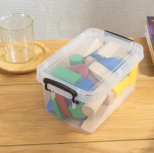 Miniatura 5 de 12 contenedores de almacenamiento de plástico de 3.2 cuartos de galón, caja de almacenamiento, paquete de 12, contenedor organizador con tapas