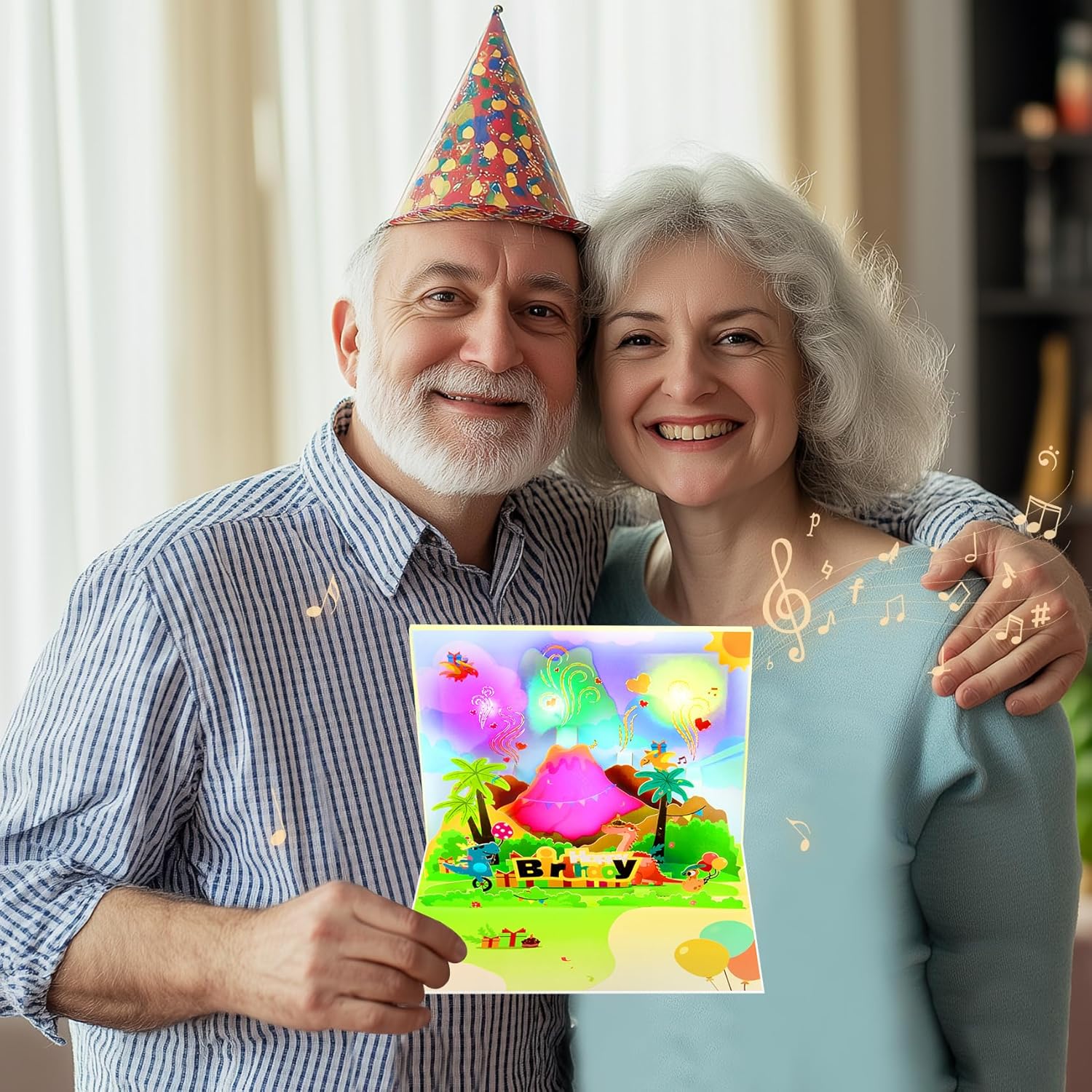 GREETING ART 3D Pop Up Birthday Cards, Dinosaur Musical Birthday Card, Birthday Cards With Music and Lights, Happy Birthday Card for Kids, Boys, Girls, Women, Men - Image 7