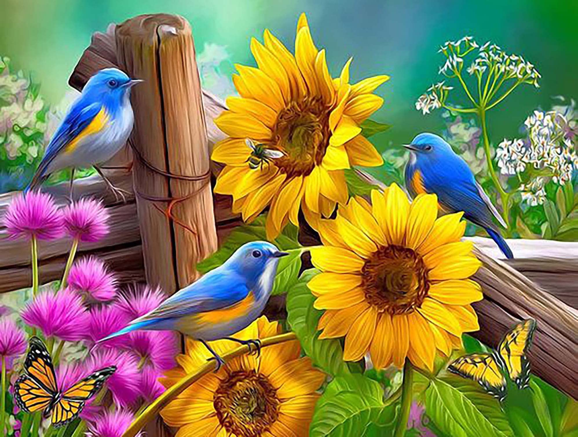 Hyporeak Diamond Painting Kits for Adults,Bird Diamond Art Kit,5D Diamond Painting Kit Full Drill Round for Gift,Wall Decor,Relaxing(12x16)