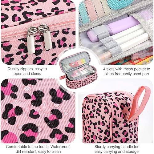 Miniatura 42 de Jcocylse Estuche para Lápices de Gran Capacidad, Bolsa Portátil para Lápices, Suministros Escolares para Estudiantes Universitarios y Adultos (Azul