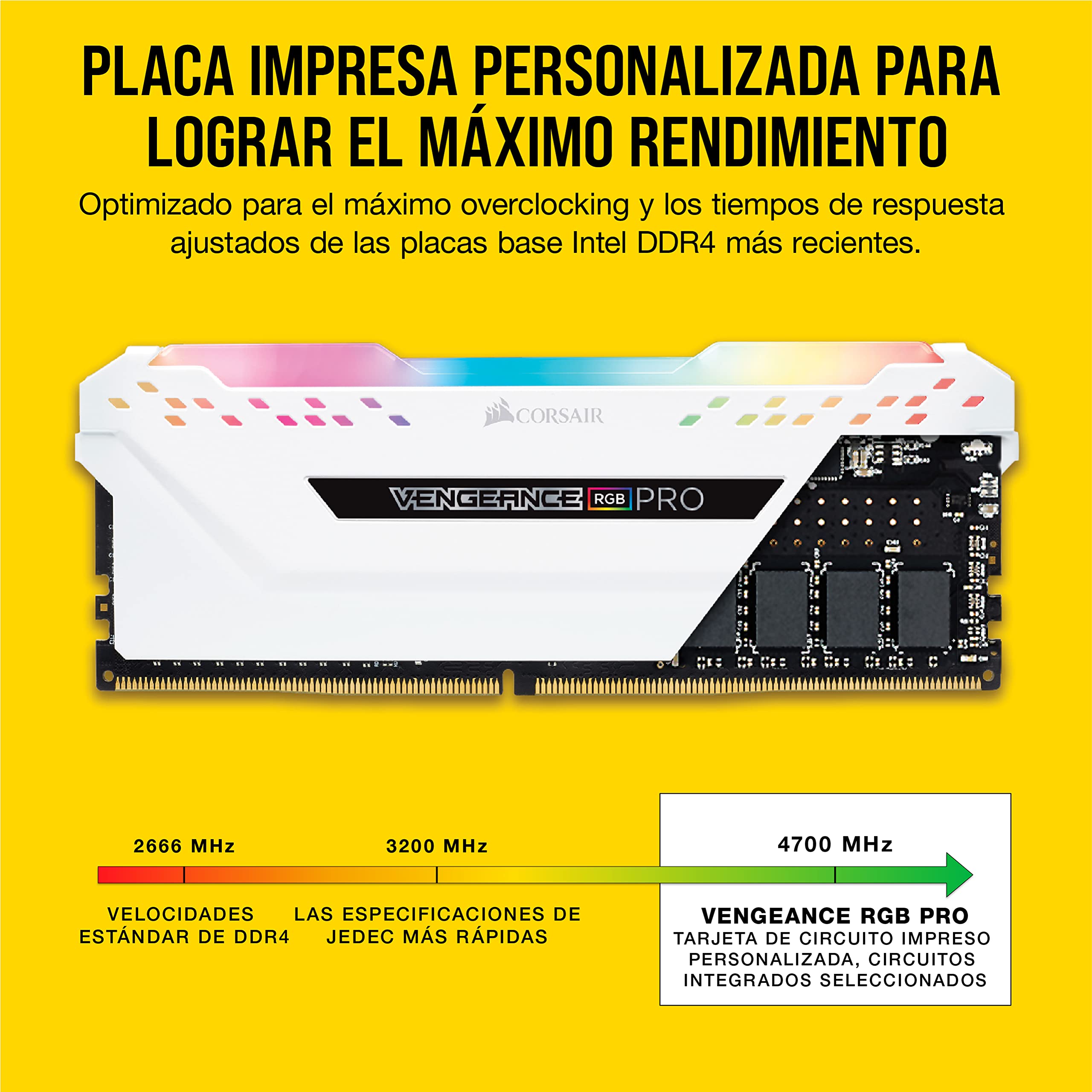 Corsair Módulo de Memoria de 16 GB con hasta 3200 MHz, Blanco, 2 x 8 GB