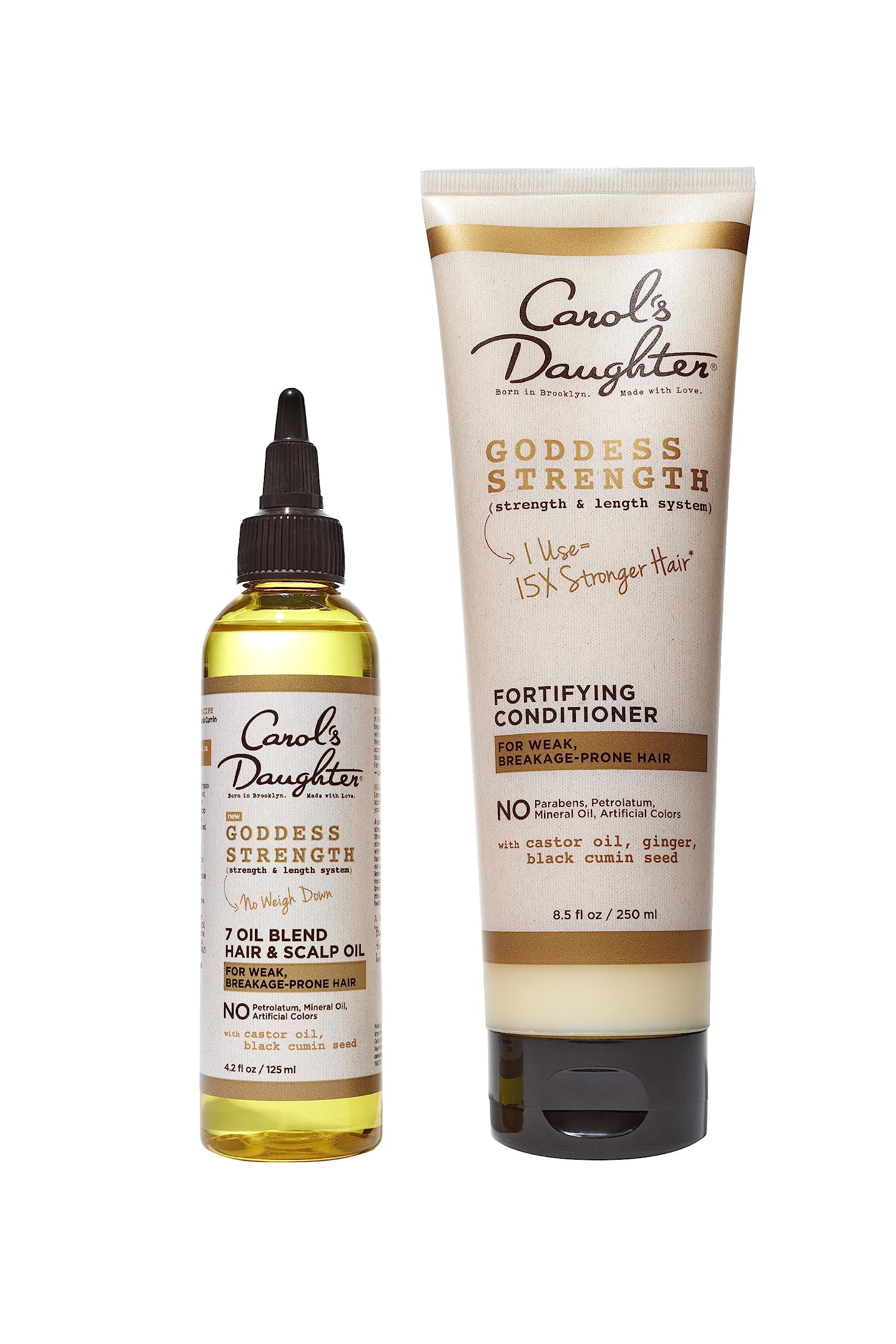 Carol's Daughter Goddess Strength Hair Care Set, Includes Sulfate Free Conditioner and Scalp Oil, Curly Hair Products to Repair and Moisturize, 1 Kit