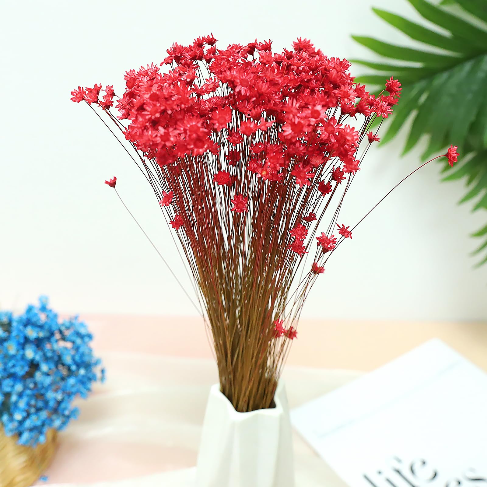 Flores Secas Brasileñas Mini – 300 Piezas, Color Naranja, Ideales Para Decoración DIY Y Manualidades