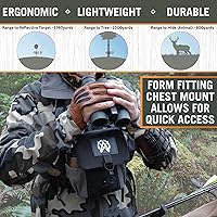 Vista 4 de HBX1600B 10x42 1760 Yard Laser Rangefinder Binocular for Hunting, Shooting and Golf with Built-in Ballistics, Bright HD LCD, Fast 0.1s and Accurate